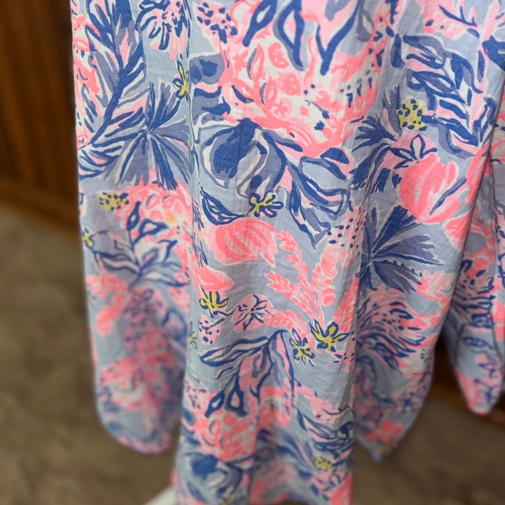 NWT Lilly‎ Pulitzer Womens Kique Long Sleeve Cover Up Elephant Splash Tropical M - Picture 3 of 9